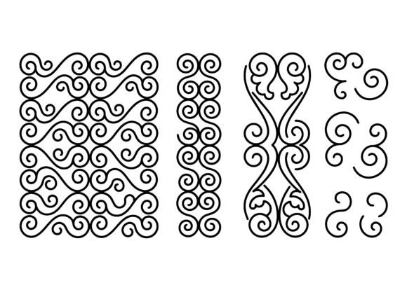 Download Ornamental Swirl Pattern EPS Bundle - Eps Collection