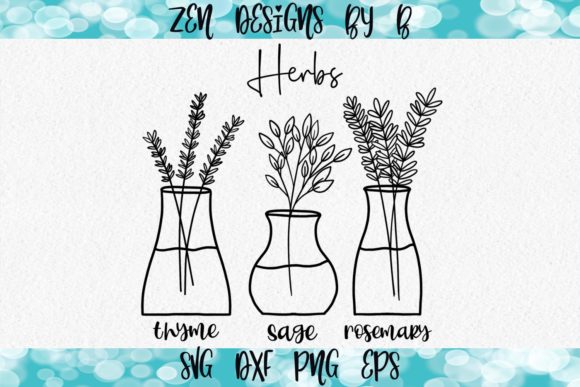 Download Hand Drawn Herbs, Sage, Rosemary, Thyme - Sage Collection