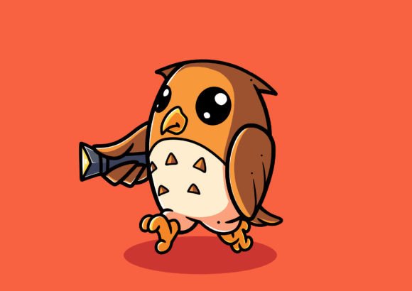 Download Owl Holding a Flashlight - Flashlight Collection